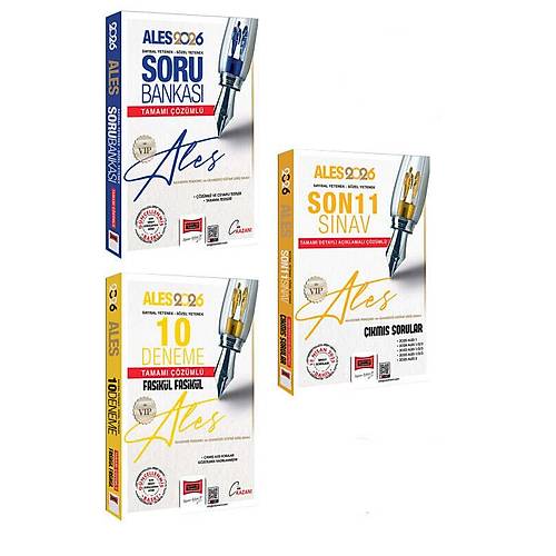 Yarg� 2026 ALES VIP Soru Bankas� + 10 Deneme + Son 11 S�nav ��km�� Sorular 3 l� Set Yarg� Yay�nlar�
