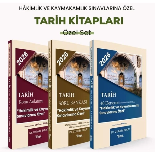 Temsil 2026 Hakimlik Kaymakaml�k Tarih Konu Anlat�m� + Soru Bankas� + 40 Deneme 3 l� Set - Cahide Bolat Temsil Yay�nlar�