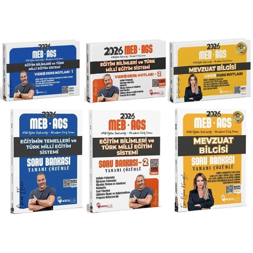 YEN� AGS - Hoca Kafas� 2026 MEB-AGS E�itimin Temelleri + E�itim Bilimleri + Mevzuat Bilgisi Video Ders Notlar� + Soru Bankas� 6 l� Set- �mer Ekici, Esra �zkan Karao�lu Hoca Kafas� Yay�nlar�