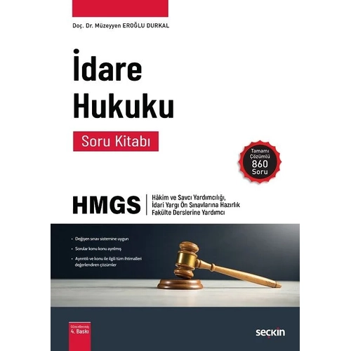 Se�kin HMGS Hakimlik �dare Hukuku Soru Kitab� ��z�ml� 4. Bask� - M�zeyyen Ero�lu Durkal Se�kin Yay�nlar�