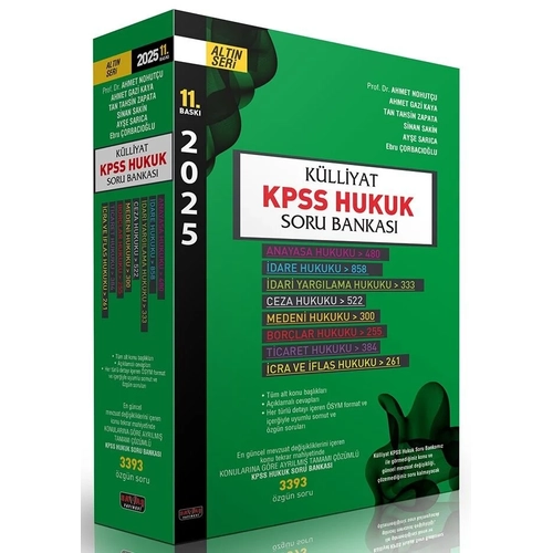 Sava� Yay�nlar� 2025 K�LL�YAT KPSS A Grubu Hukuk Alt�n Seri Soru Bankas� Seti