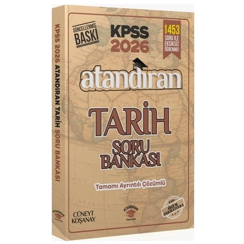 Atandran 2026 KPSS Tarih Soru Bankas zml - Cneyt Koanay Atandran Yaynclk