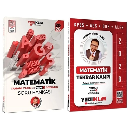 Yediiklim 2026 MEB-AGS Say�sal Yetenek-Matematik Soru Bankas� + Tekrar Kamp� 2 li Set Ahenk Serisi - Mehmet Bilge Y�ld�z Yediiklim Yay�nlar�