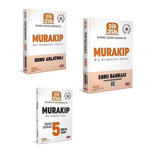 Data Yay�nlar� 2026 GYS D�B Diyanet ��leri Ba�kanl��� Murak�p Konu + Soru + 5 Deneme 3 l� Set