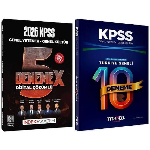 �ndeks + Marka 2026 KPSS Genel Yetenek Genel K�lt�r 5+10 DenemeX 2 li Set �ndeks Akademi + Marka Yay�nc�l�k