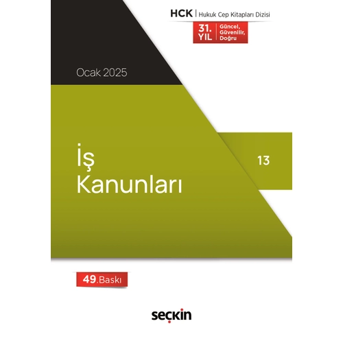 Sekin Yaynevi  Kanunlar 2025 (Cep Boy)
