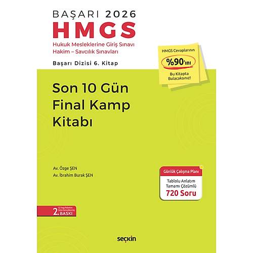 Se�kin Yay�nc�l�k BA�ARI HMGS Son 10 G�n Final Kamp Kitab� �zge �en, �brahim Burak �en 2. Bask�,� A�ustos 2026