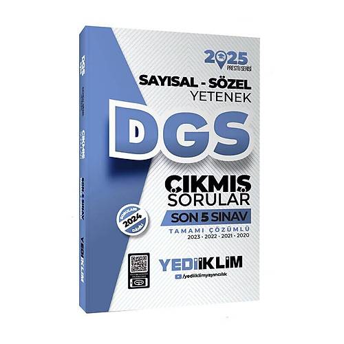 Yediiklim Yaynlar 2025 DGS Saysal-Szel Yetenek Tamam zml Son 5 Snav km Sorular