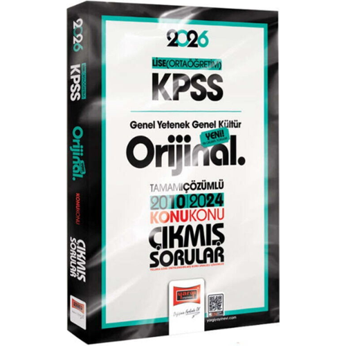 Yarg� Yay�nlar� 2026 KPSS Lise-Orta��retim GK-GY Orijinal 2010-2024 Konu Konu ��km�� Sorular