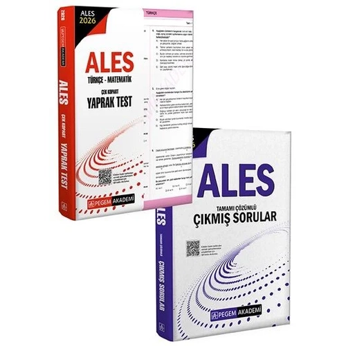 Pegem 2026 ALES Yaprak Test + ��km�� Sorular 2 li Set Pegem Akademi Yay�nlar�
