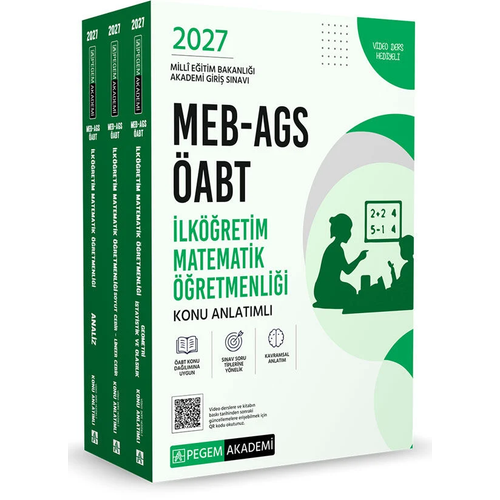 Pegem 2027 �ABT MEB-AGS �lk��retim Matematik ��retmenli�i Konu Anlat�ml� Mod�ler Set Pegem Akademi Yay�nlar�