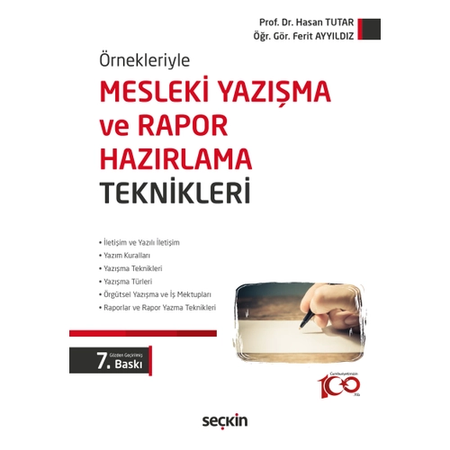 Sekin Yaynclk rnekleriyle Mesleki Yazma ve Rapor Hazrlama Teknikleri (Hasan Tutar)