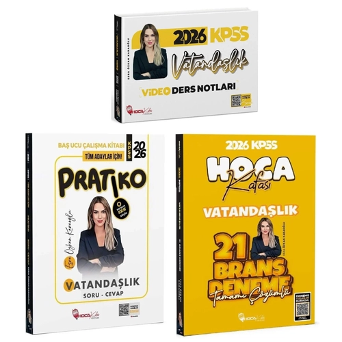 Hoca Kafas� 2026 KPSS Vatanda�l�k Video Ders Notlar� + Pratiko Soru Cevap + 21 Deneme 3 l� Set - Esra �zkan Karao�lu Hoca Kafas� Yay�nlar�