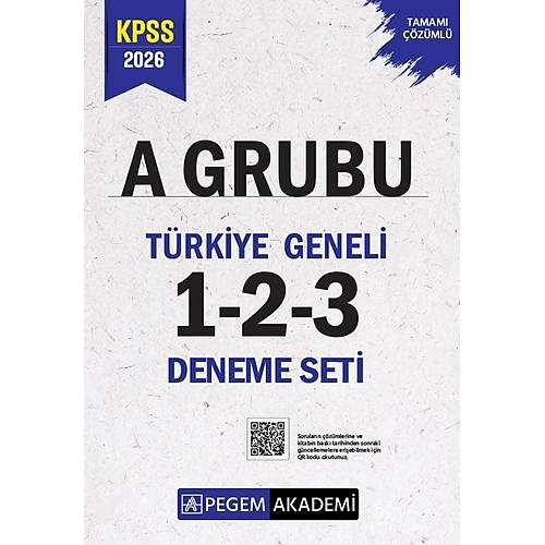 Pegem 2026 KPSS A Grubu T�rkiye Geneli 3 Deneme ��z�ml� (1-2-3) Pegem Akademi Yay�nlar�
