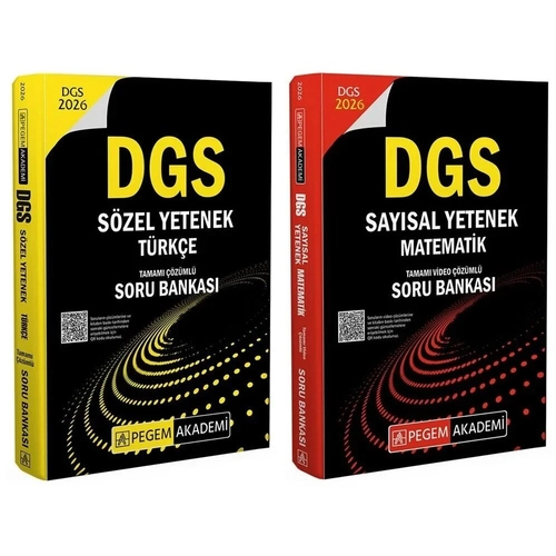 Pegem 2026 DGS T�rk�e S�zel Mant�k + Matematik Say�sal Mant�k Soru Bankas� 2 li Set Pegem Akademi Yay�nlar�
