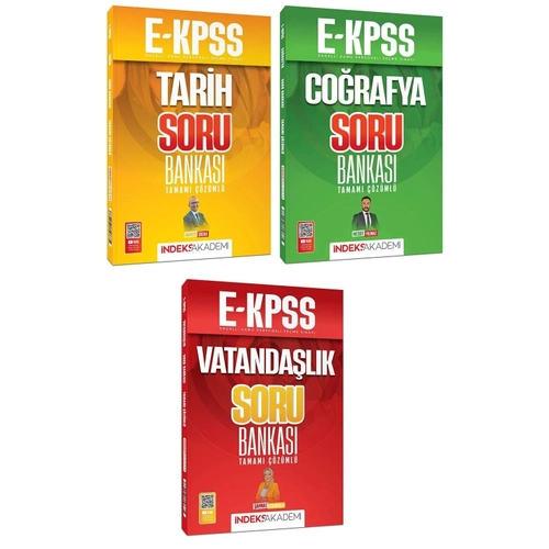 �ndeks Akademi 2026 EKPSS Tarih + Co�rafya + Vatanda�l�k Soru Bankas� 3 l� Set �ndeks Akademi Yay�nc�l�k