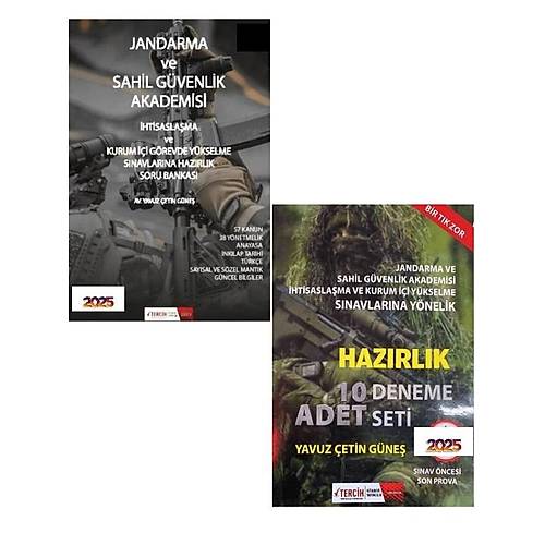 Tercih Kitabevi 2025 Jandarma ve Sahil Gvenlik Akademisi   Snavlarna Hazrlk  Soru Bankas+Bi Tk Zor10 Deneme Seti