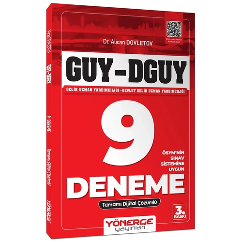 Y�nerge GUY DGUY Gelir Uzman Yard�mc�l��� 9 Deneme ��z�ml� 3. Bask� - Alican Dovletov Y�nerge Yay�nlar�
