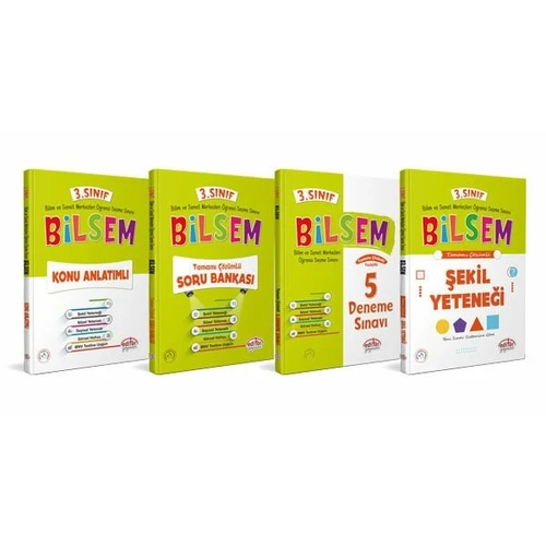 Edit�r Yay�nevi Kazand�ran 3. S�n�f Bilsem Haz�rl�k Haz�rl�k Full Set (4 Kitap)