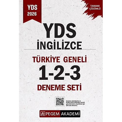 Pegem 2026 YDS �ngilizce T�rkiye Geneli 3 Deneme ��z�ml� (1-2-3) Pegem Akademi Yay�nlar�