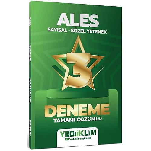 Yediiklim 2027 ALES 3 Y�ld�z Deneme ��z�ml� Yediiklim Yay�nlar�