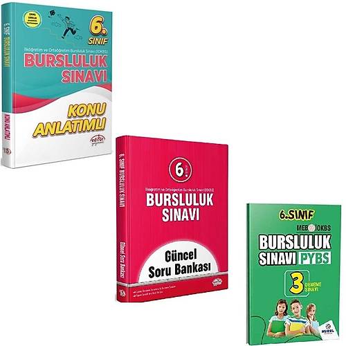 Editr 6. Snf PYBS Bursluluk Snav Konu + Soru Bankas+Kurul 3  Deneme Seti