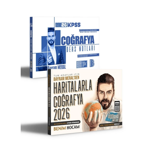 Benim Hocam Yay�nlar� 2026 KPSS Co�rafya Ders Notlar� ve Haritalarla Co�rafya Seti (Bayram Meral)