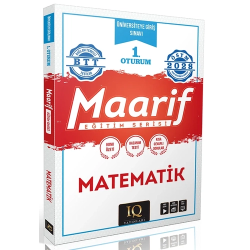 IQ Yay�nlar� 2028 YKS TYT Matematik Maarif E�itim Serisi 1. Oturum IQ Yay�nlar�