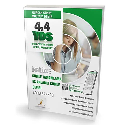 2025 Pelikan-YDS �ngilizce 4x4 C�mle Tamamlama E� Anlaml� C�mle �eviri Soru Bankas� (G�rcan G�nay, Mustafa Demir) Pelikan Yay�nevi