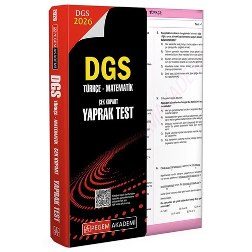 Pegem 2026 DGS Yaprak Test Pegem Akademi Yay�nlar�