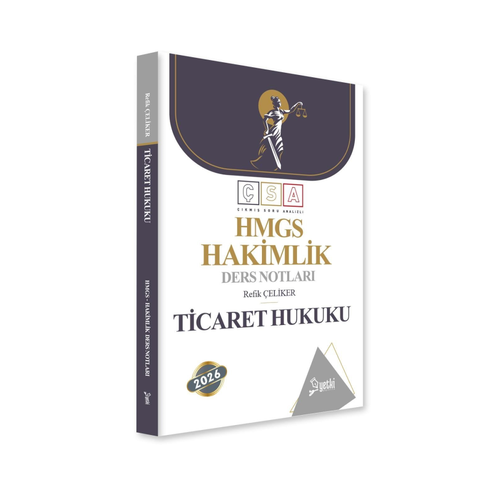 Yetki Yay�nlar� 2026 HMGS Hakimlik Ticaret Hukuku Ders Notlar� (Refik �eliker)