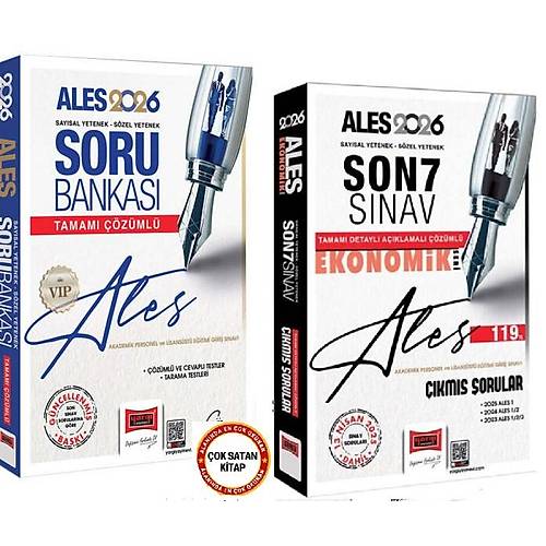 Yarg� 2026 Ales Soru Bankas� Tamam� ��z�ml�+Yarg� 2026 Ales SON 7 S�nav ��km�� Sorular (2Kitap)