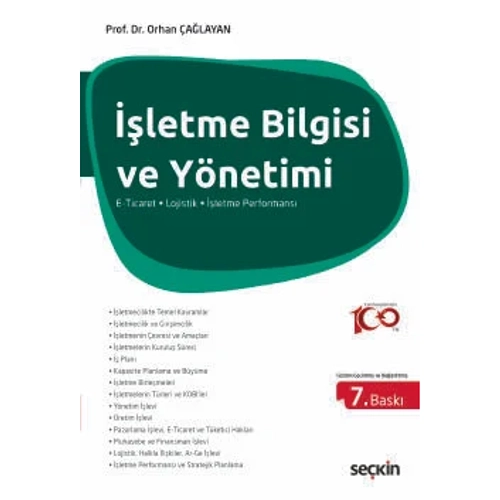 Sekin Yaynevi letme Bilgisi ve Ynetimi-Orhan alayan