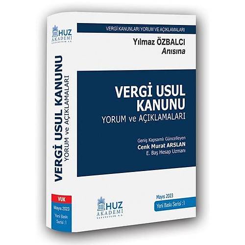 HUZ Vergi Usul Kanunu Yorum ve Aklamalar Cenk Murat Arslan HUZ Akademi