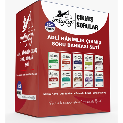 �MT�YAZ 2026 Adli Hakimlik ��km�� Sorular Seti (Metin Kaya, Bahad�r Erkol, Ali Sakinci, Erhan G�ne�) �mtiyaz Yay�nc�l�k