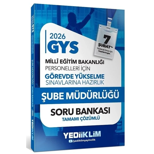 Yediiklim 2026 GYS MEB Milli Eitim Bakanl ube Mdrl Soru Bankas zml Grevde Ykselme Yediiklim Yaynlar