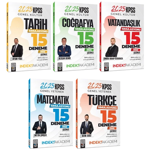 ndeks Akademi 2025 KPSS Genel Yetenek Genel Kltr Simlasyonu 75 Deneme 5 li Set