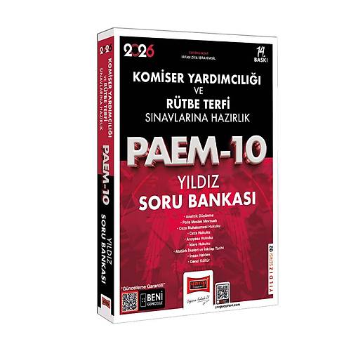 Yarg� 2026 Komiser Yard�mc�l��� ve R�tbe Terfi PAEM-10 Y�ld�z Soru Bankas� ��z�ml� Yarg� Yay�nlar�