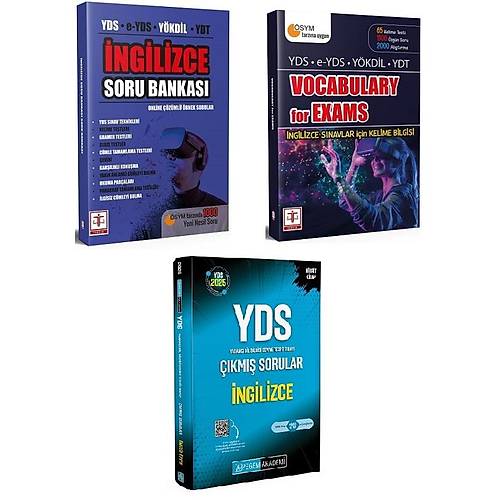 Pegem Akademi YDS �ngilizce S�nav ��km�� Sorular+Tercih Yay�nlar� YDS �ngilizce Soru Bankas�+Tercih Yay�nlar� Vocabulary For Exams �ngilizce Soru Bankas� Seti(3Kitap)
