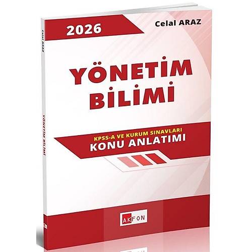 Akfon 2026 KPSS A Grubu Y�netim Bilimi Konu Anlat�m� - Celal Araz Akfon Yay�nlar�