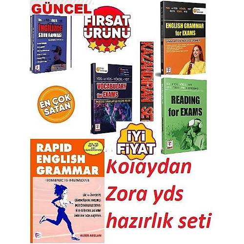 Tercih Yaynclk ngilizce YDS Kolaydan Zora-YDS e-YDS YKDL YDT-Tp Dil & Yk Dil Snavlar ve renme in n Hazrlk Seti 5 Kitap ) Yasin Aslan
