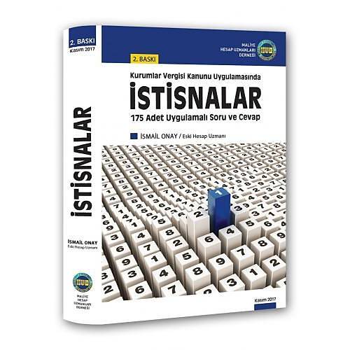 Maliye Hesap Uzmanlar Dernei Yaynlar Kurumlar Vergisi Kanunu Uygulamasnda stisnalar smail Onay