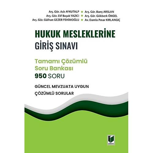 Adalet Yay�nevi Hukuk Mesleklerine Giri� S�nav� ��z�ml� Soru Bankas�