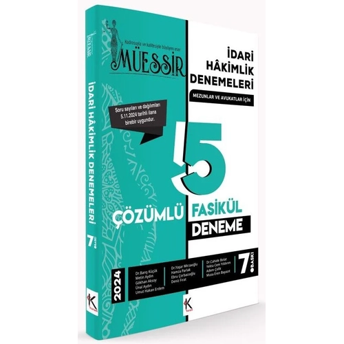 Temsil Yaynlar 2024 dari Hakimlik MESSR Fasikl 5 Deneme zml 7. Bask