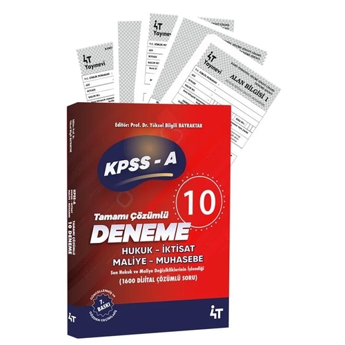 4T Yay�nlar� KPSS A Grubu 10 Deneme ��z�ml� 7. Bask� - Y�ksel Bilgili Bayraktar 4T Yay�nlar�