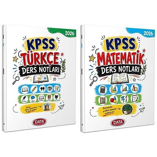 Data 2026 KPSS T�rk�e + Matematik Ders Notlar� 2 li Set Data Yay�nlar�