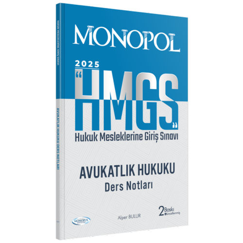 Monopol Yay�nlar� HMGS Avukatl�k Hukuku Ders Notlar�-Alper Bulur