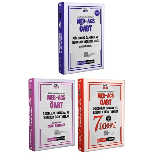 Pegem 2026 �ABT MEB-AGS Psikolojik Dan��ma ve Rehber ��retmenli�i Konu Anlat�ml� + Soru Bankas� + 7 Deneme 3 l� Set Pegem Akademi Yay�nlar�