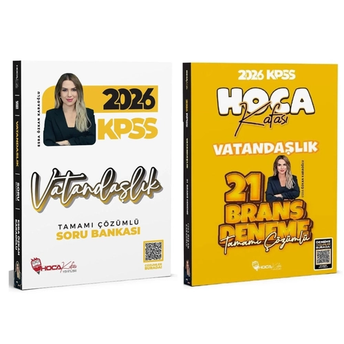 Hoca Kafas� 2026 KPSS Vatanda�l�k Soru Bankas� + 21 Deneme 2 li Set - Esra �zkan Karao�lu Hoca Kafas� Yay�nlar�