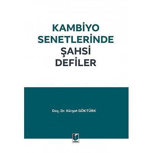 Adalet Yaynevi Kambiyo Senetlerinde ahsi Defiler Krat Gktrk
